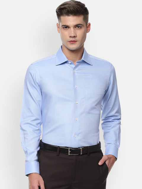 

Louis Philippe Men Blue Regular Fit Solid Formal Shirt