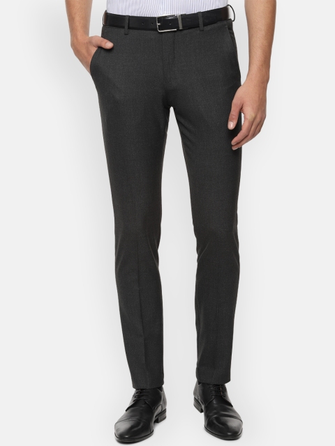 

Louis Philippe Men Grey Slim Fit Solid Formal Trousers