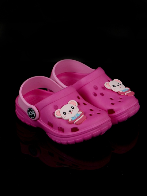

PASSION PETALS Girls Pink Self Design Clogs