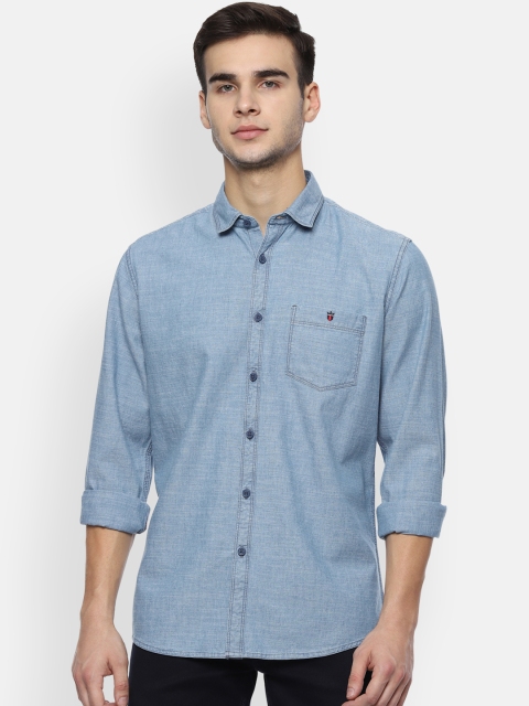 

Louis Philippe Jeans Men Blue Solid Regular Fit Casual Shirt
