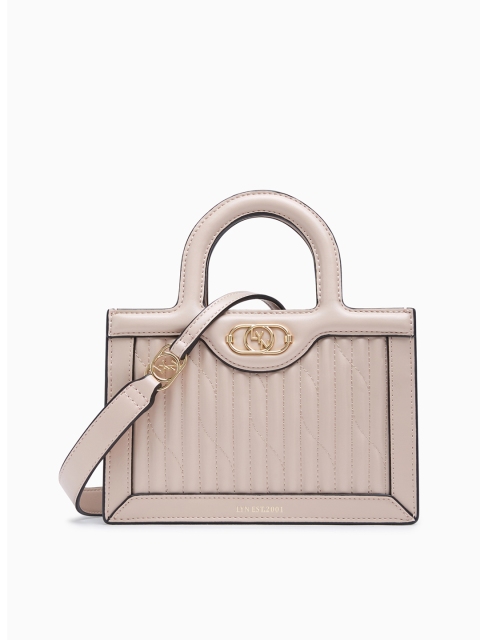 

LYN Women Pink Textured Hand Bag