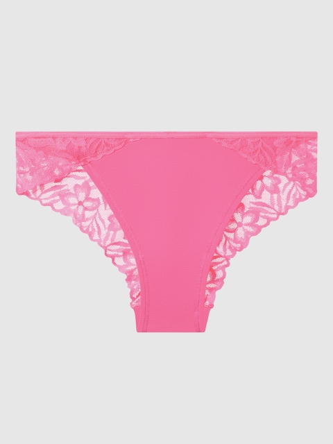 

La Senza Women Pink Solid Remix Cotton Bikini Briefs 11152328-2CCB