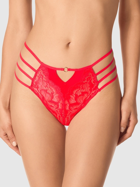 

La Senza Women Red Self-Design Sexy Lace Thongs 11152309-0TPT