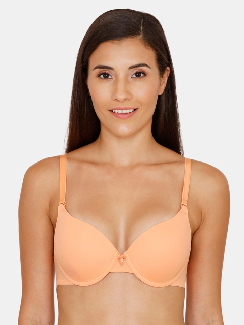 

Zivame Orange Solid Underwired Lightly Padded Push-Up Bra ZI1132CORECORNG
