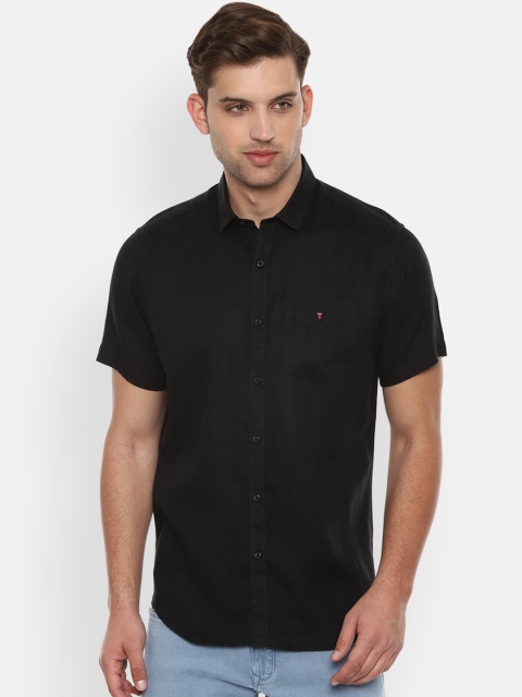 

Louis Philippe Sport Men Black Slim Fit Solid Casual Linen Shirt