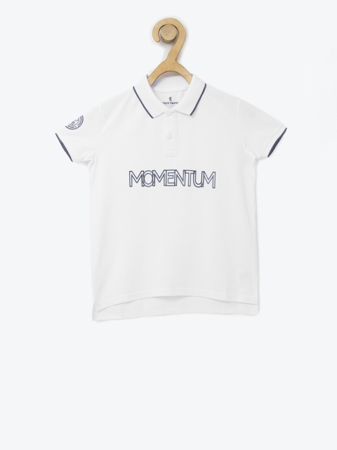 

Red Tape Boys White Solid Polo Collar T-shirt