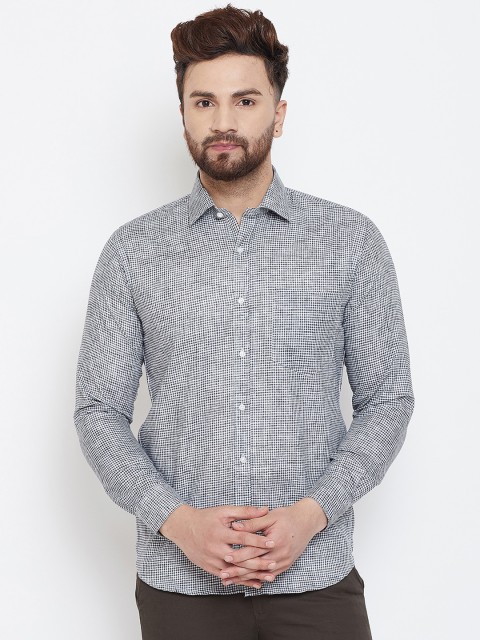 

Spirit Men Grey Comfort Regular Fit Checked Casual Shirt