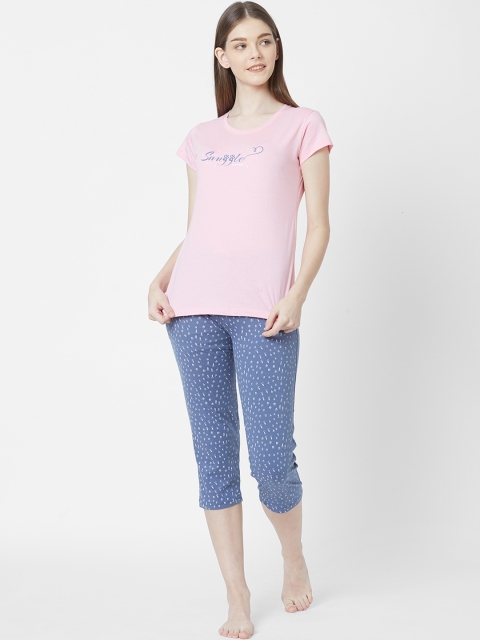 

Juliet Women Pink & Blue Printed Night Suit 020002300001438