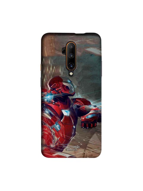 

macmerise Grey & Red Marvel Comics Ironman Attack Sublime OnePlus 7T Pro Back Case