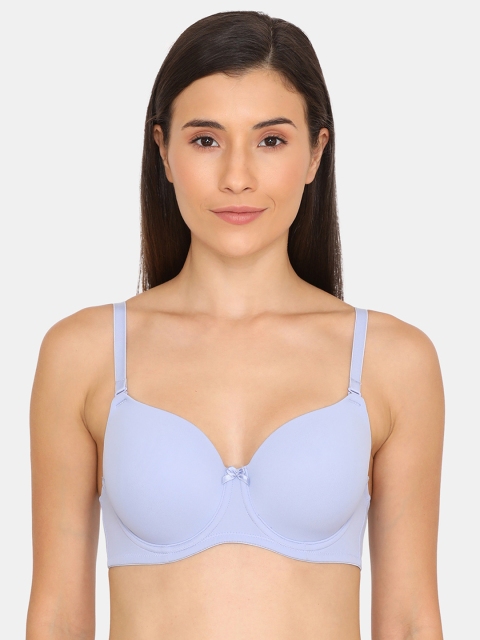 

Zivame Blue Solid Underwired Lightly Padded T-shirt Bra ZI1489FASH0