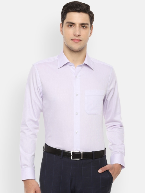 

Louis Philippe Men Purple Classic Regular Fit Self Design Formal Shirt