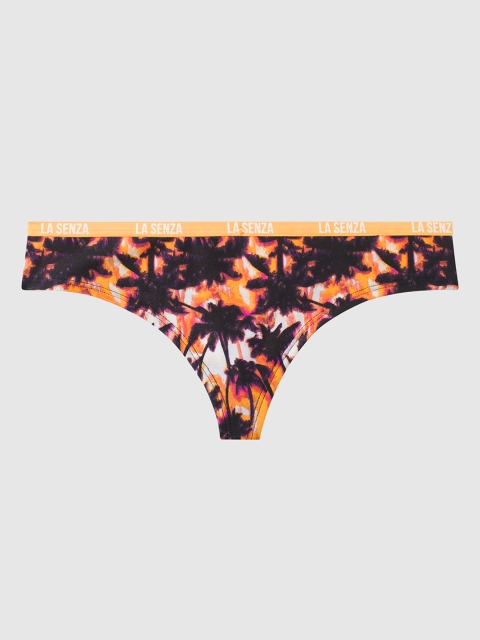 

La Senza Women Orange Printed Thongs 11151719-4J8L, Assorted