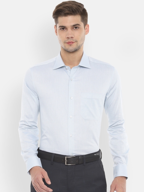 

Louis Philippe Men Blue Classic Regular Fit Solid Formal Shirt