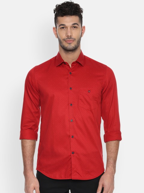 

Louis Philippe Sport Men Red Slim Fit Printed Casual Shirt