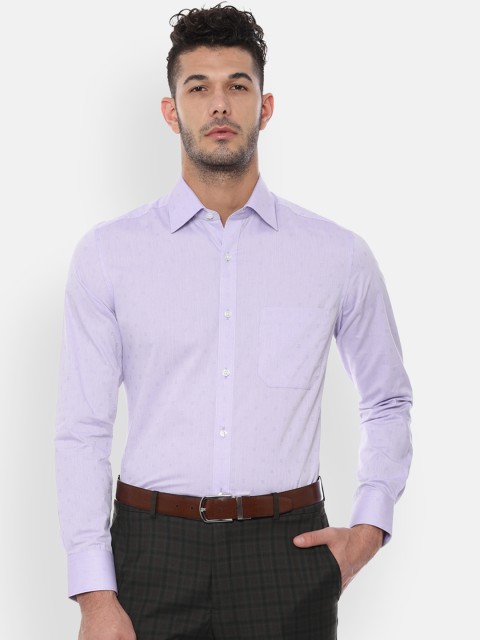 

Louis Philippe Men Purple Classic Regular Fit Solid Formal Shirt