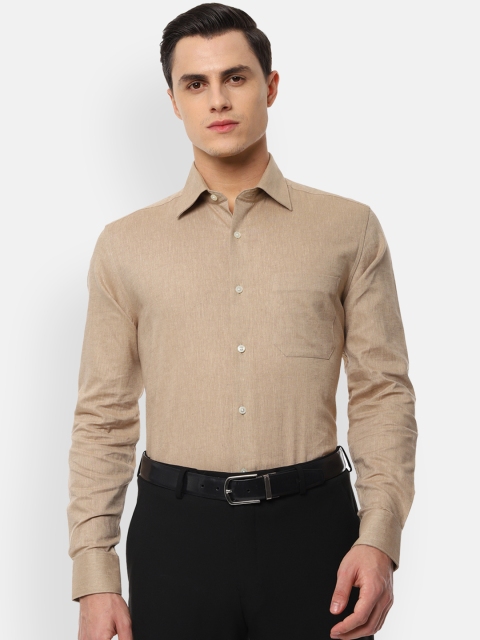 

Louis Philippe Men Beige Classic Regular Fit Solid Formal Shirt