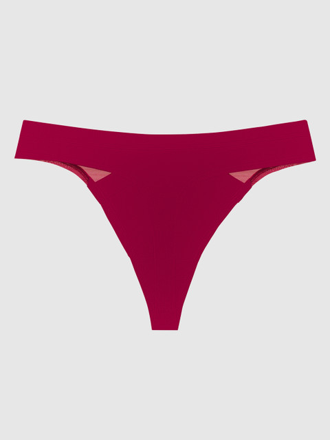 

La Senza Women Burgundy Solid Remix Ultrasoft Thongs 11144304-26P2