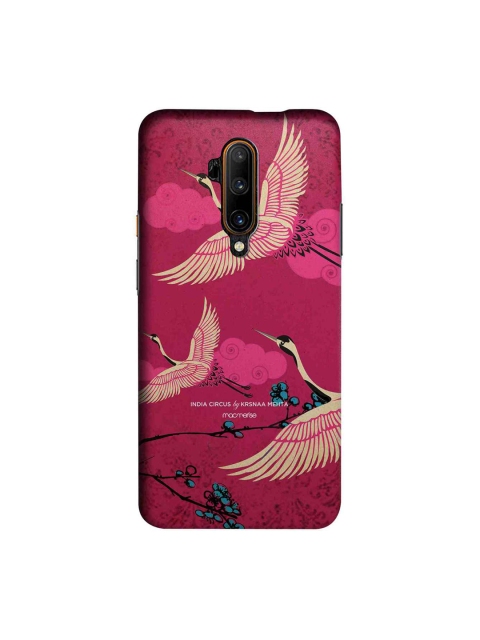 macmerise Pink & Yellow Flying Flamingoes OnePlus 7T Pro Back Case