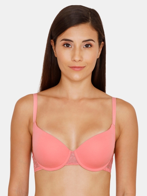 

Zivame Pink Solid Underwired Lightly Padded T-shirt Bra ZI1101COREAPINK