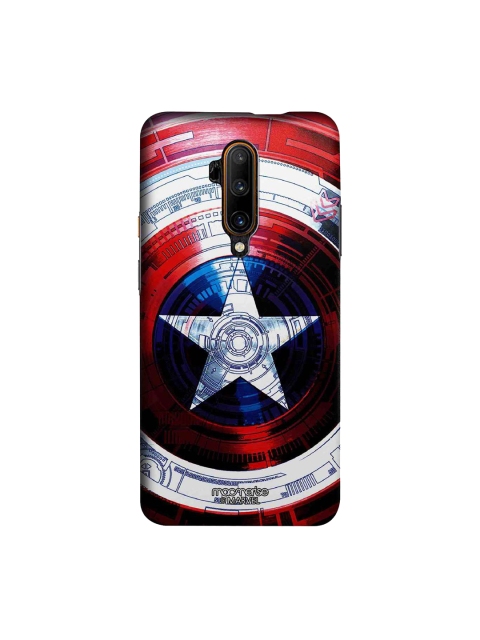 

macmerise Red & Blue Marvel Captain America Sheild Printed OnePlus 7T Pro Back Case
