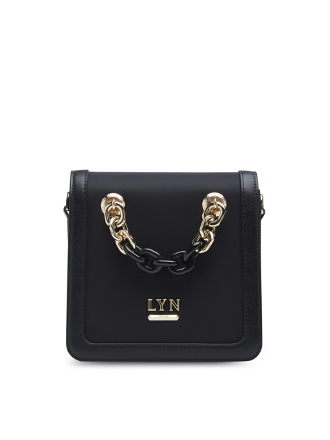 

LYN Black Solid Satchel