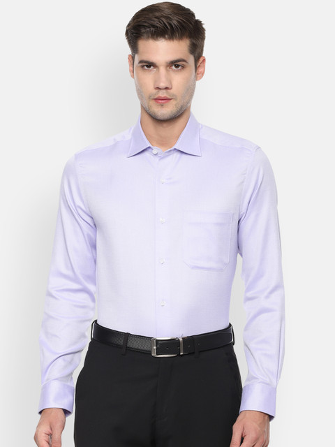 

Louis Philippe Men Purple Regular Fit Solid Formal Shirt