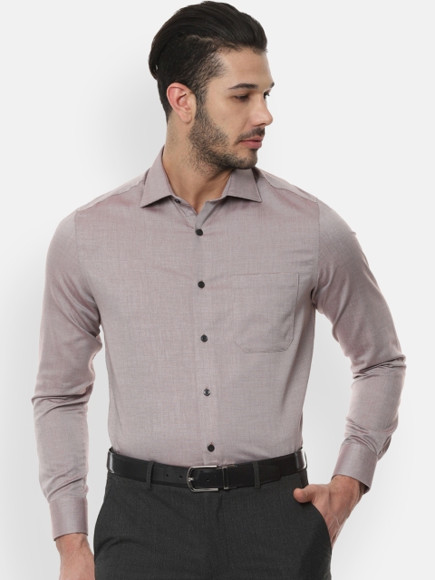 

Louis Philippe Men Brown Regular Fit Self Design Formal Shirt