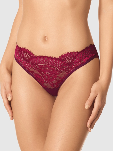 

La Senza Women Maroon Self-Design Sexy Diva Thongs 11143390-83Q6