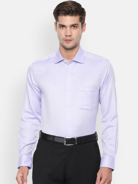 

Louis Philippe Men Purple Classic Regular Fit Self Design Formal Shirt