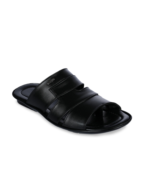 

Liberty Men Black Leather Comfort Sandals