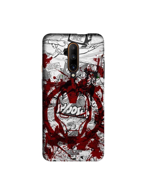 

macmerise Red & Black Marvel Comics Splash Out Ironman Sublime OnePlus 7T Pro Back Case