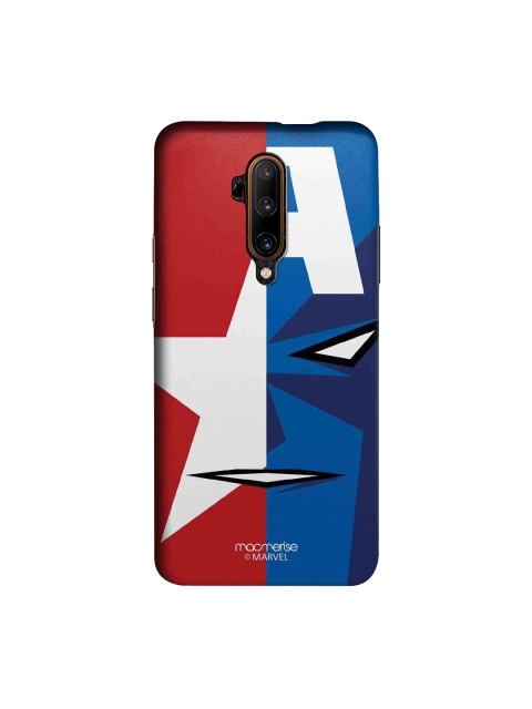 

macmerise Blue & Red Marvel Comics Face Focus Captain America Sublime OnePlus 7T Pro Back Case