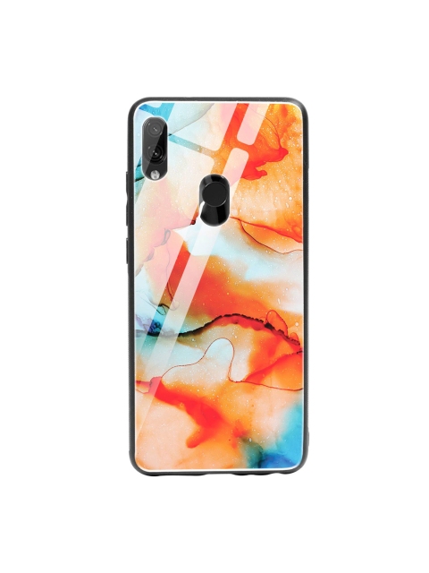 

Bewakoof Orange & Blue Alcohol Ink Splash Xiaomi Redmi Note 7 Glass Mobile Cover