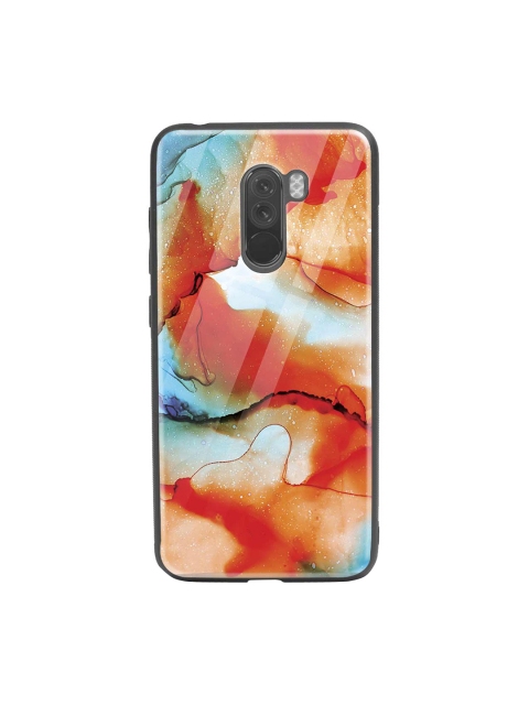 

Bewakoof Orange & Blue Ink Splash Xiaomi POCO F1 Glass Mobile Cover