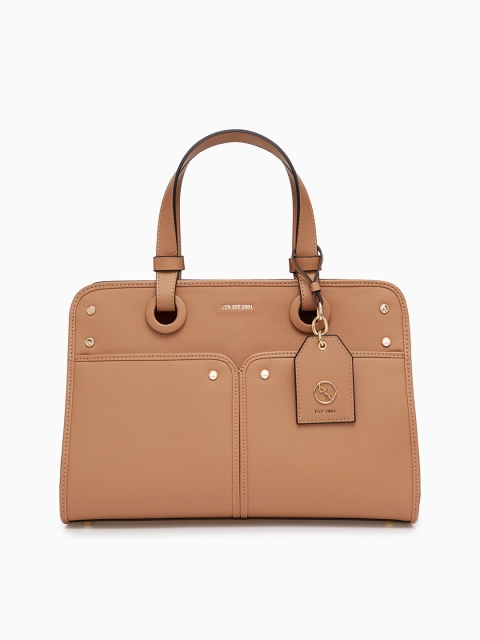 

LYN Brown Solid Handheld Bag
