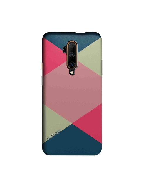 

macmerise Pink & Teal Blue Criss Cross OnePlus 7T Pro Back Case