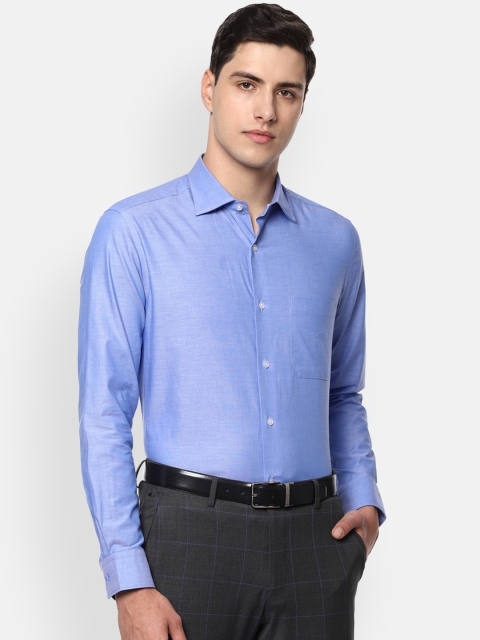 

Louis Philippe Men Blue Classic Regular Fit Solid Formal Shirt