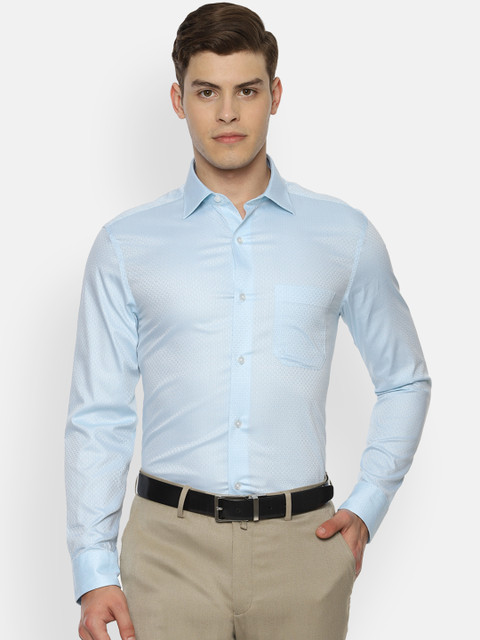 

Louis Philippe Men Blue Regular Fit Solid Formal Shirt