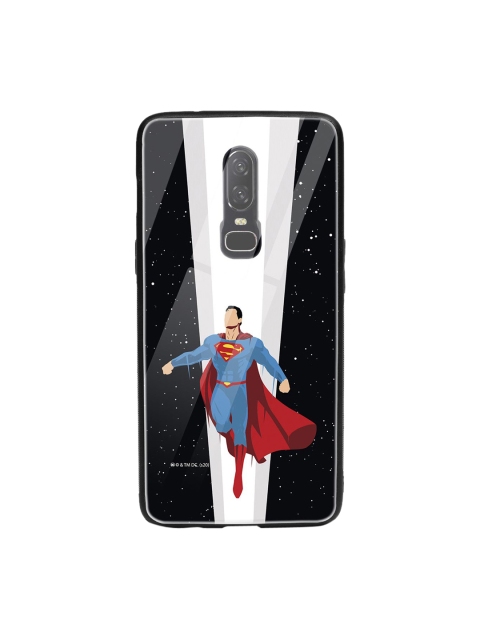 

Bewakoof Black & White Superman Printed OnePlus 6 Glass Mobile Cover