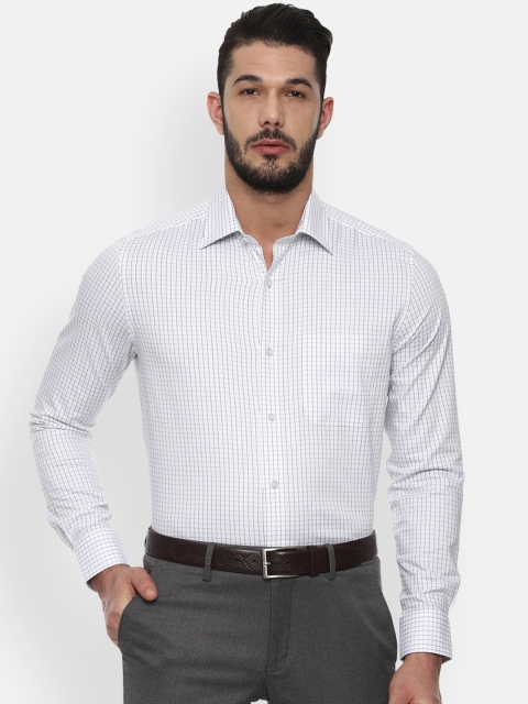 

Louis Philippe Men White Classic Regular Fit Checked Formal Shirt