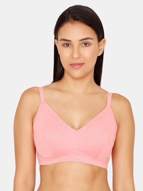 

Zivame Pink Printed Non-Wired Non Padded Everyday Bra ZI1964