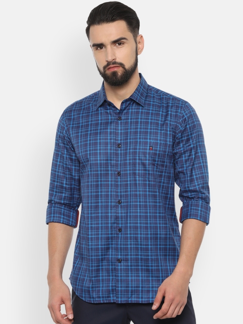 

Louis Philippe Sport Men Navy Blue Slim Fit Checked Casual Shirt