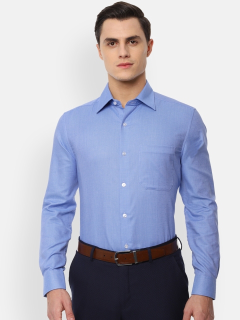 

Louis Philippe Men Blue Classic Regular Fit Self Design Formal Shirt