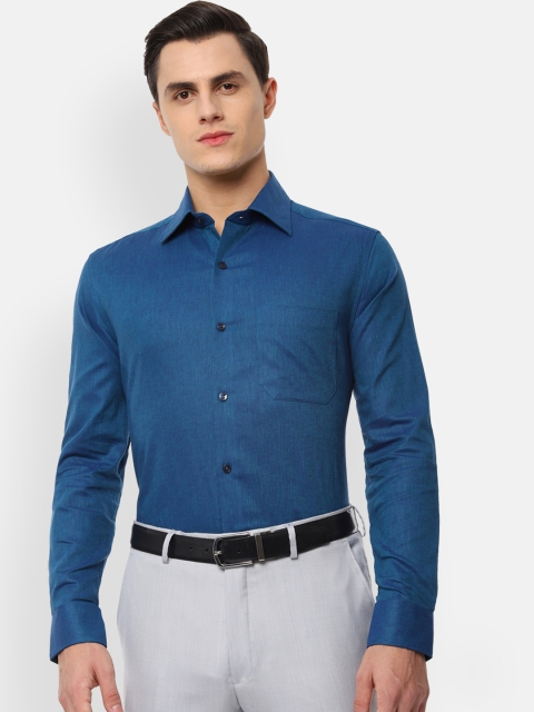 

Louis Philippe Men Blue Classic Regular Fit Self Design Formal Shirt