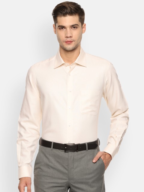 

Louis Philippe Men Yellow Classic Regular Fit Solid Formal Shirt