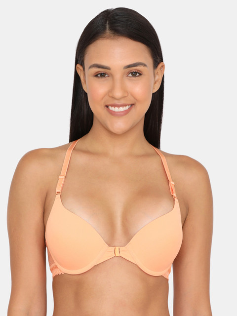 

Zivame Orange Solid Underwired Lightly Padded Push-Up Bra ZI101FFASHCORNG