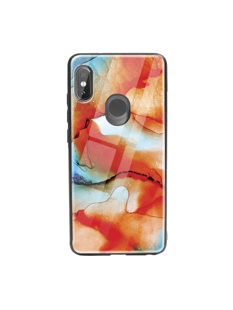 

Bewakoof Orange & Blue Alcohol Ink Splash Xiaomi Redmi Note 5 Pro Glass Mobile Cover