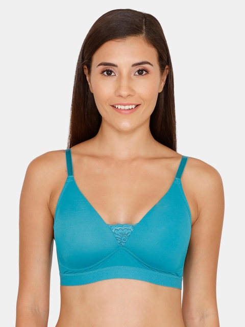 

Zivame Blue Solid Non-Wired Lightly Padded T-shirt Bra ZI1508