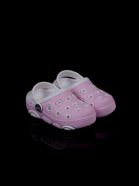 

PASSION PETALS Girls Pink & White Colourblocked Clogs