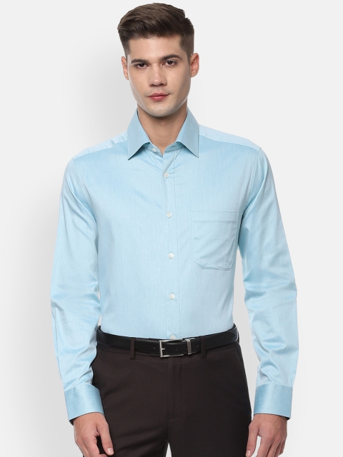 

Louis Philippe Men Blue Classic Regular Fit Self Design Formal Shirt